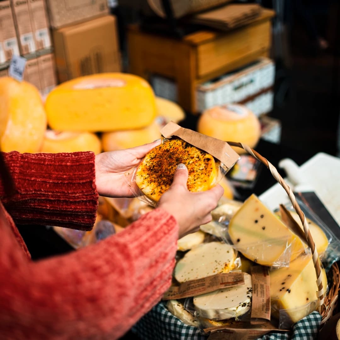 Cheese at a market