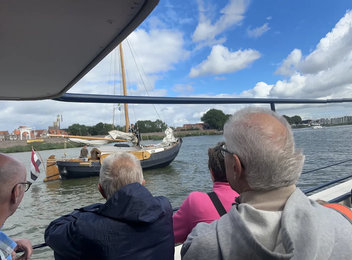 Boat arriving at the Zuiderzee Museum