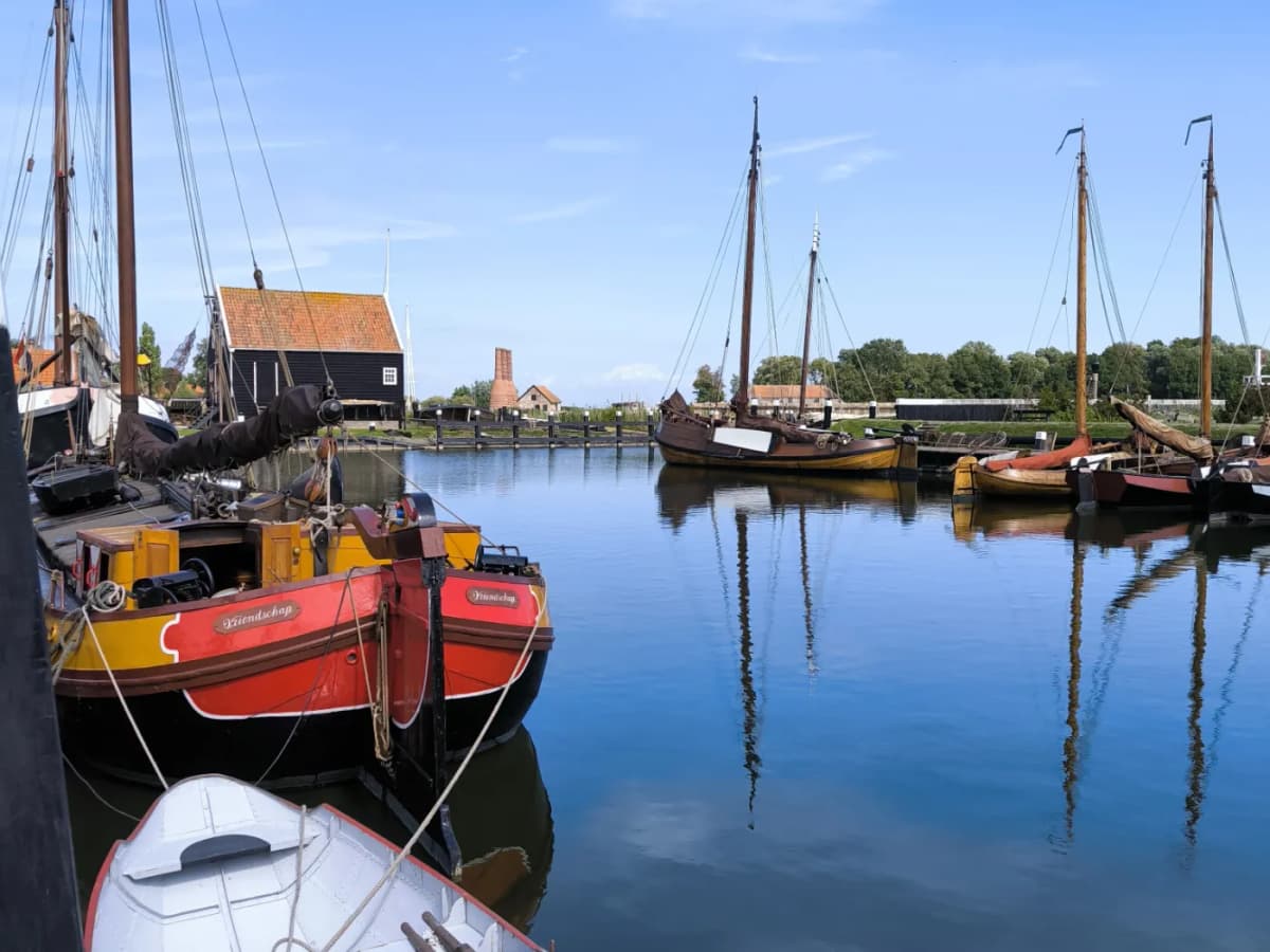 Historic harbor in Enkhuizen