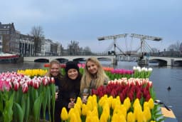 girls on the tulip boat